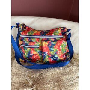 Easy Spirit Brinda multicolor nylon handbag geometric print
